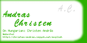 andras christen business card